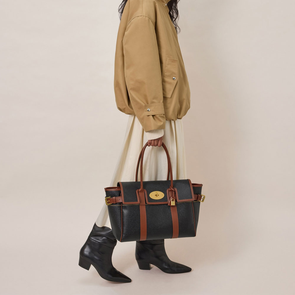 Mulberry - Bayswater, Black & Cognac - Billede 2