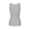Rosemunde – Blondetop i Silke, Light Grey - Image 2