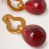 Mulberry - Amberley Resin Earrings, Gold - Image 3