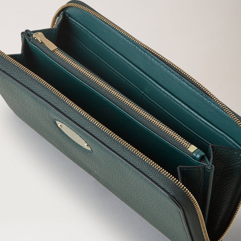Mulberry - Plaque 8 Credit Card Zip Wallet, Mulberry Green - Billede 2