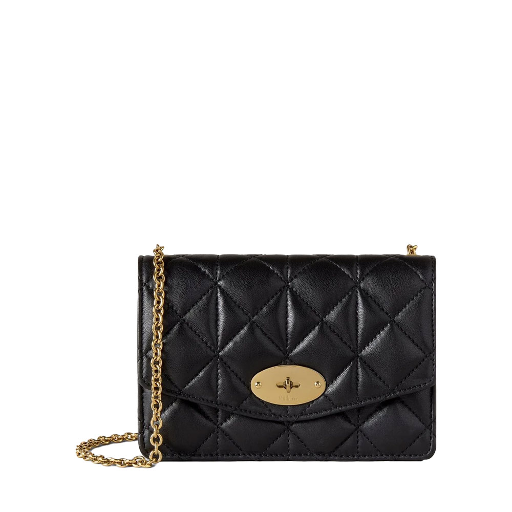 Mulberry - Small Darley, Black Quilting