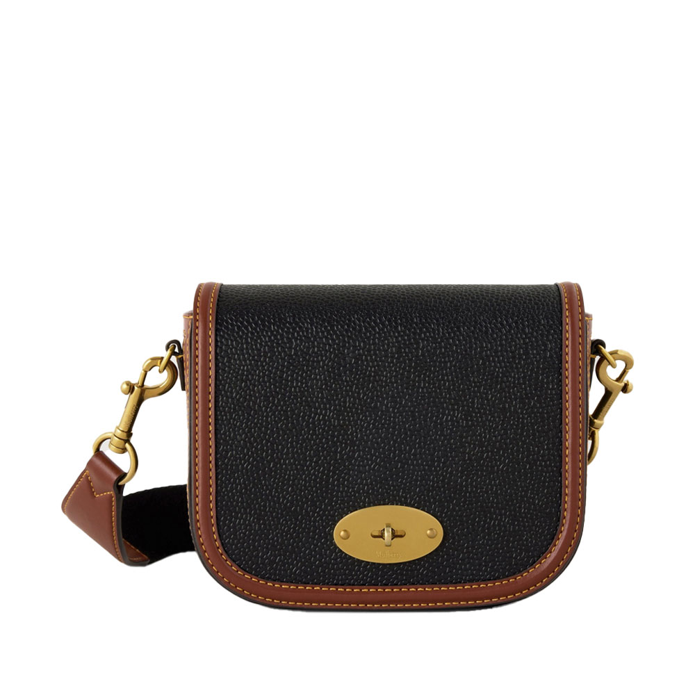 Mulberry - Small Darley Satchel, Black & Cognac