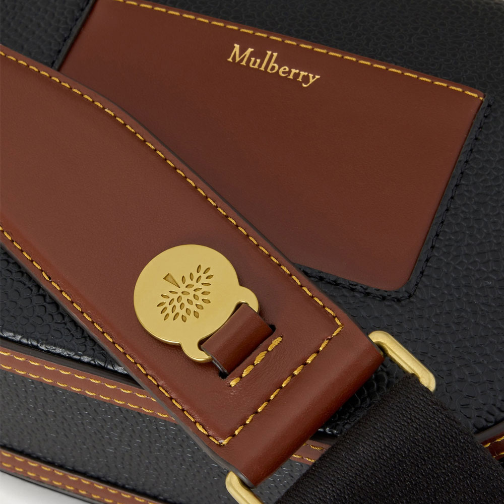 Mulberry - Small Darley Satchel, Black & Cognac - Billede 4