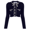 Self-Portrait - Soft Knit Bow Cardigan