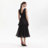 Self-Portrait - Chiffon Tiered Midi Dress - Image 4