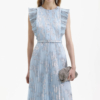Self-Portrait - Metallic Floral Maxi Dress - Billede 4