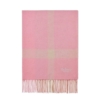 Large Check Lambswool Scarf, Bright Pink
