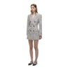 Self-Portrait - Embellished Check Mini Dress - Image 3