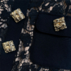 Self-Portrait - Black Magnolia Lace Midi Kjole - Image 7